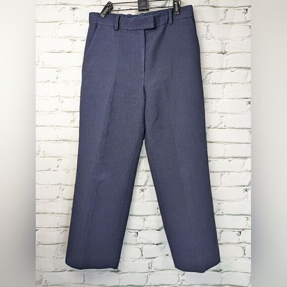 COS women's wool trousers navy blue straight leg US 8 - Picture 1 of 8